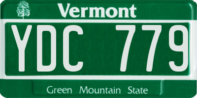 VT license plate YDC779