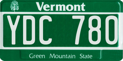 VT license plate YDC780