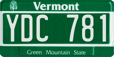 VT license plate YDC781