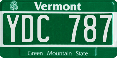 VT license plate YDC787