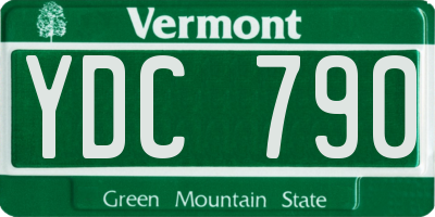 VT license plate YDC790