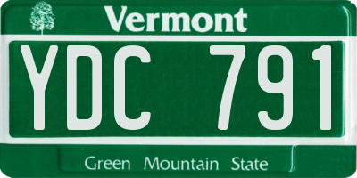 VT license plate YDC791