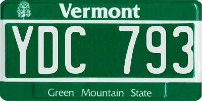 VT license plate YDC793