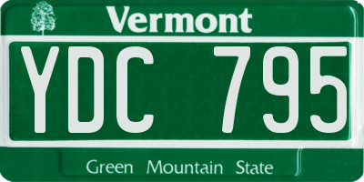 VT license plate YDC795