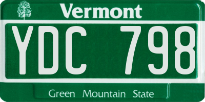 VT license plate YDC798