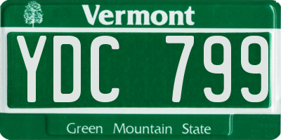 VT license plate YDC799