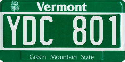 VT license plate YDC801