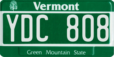 VT license plate YDC808