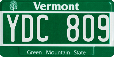VT license plate YDC809