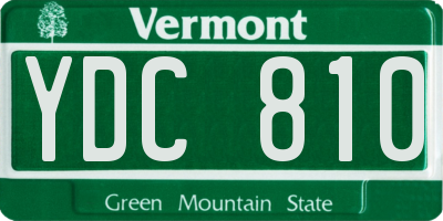 VT license plate YDC810