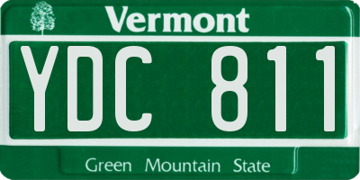 VT license plate YDC811