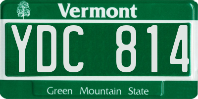 VT license plate YDC814