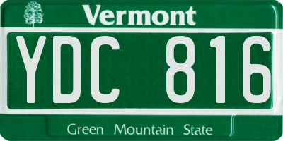 VT license plate YDC816