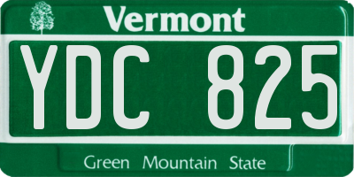 VT license plate YDC825