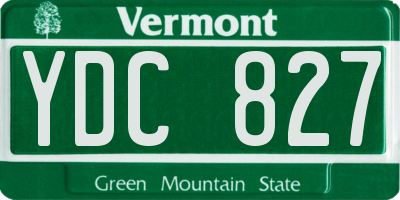 VT license plate YDC827