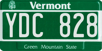 VT license plate YDC828