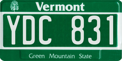 VT license plate YDC831