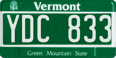 VT license plate YDC833