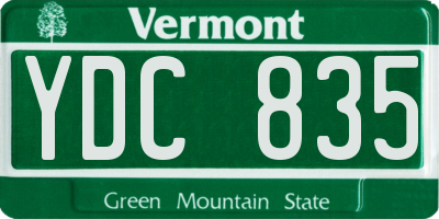 VT license plate YDC835