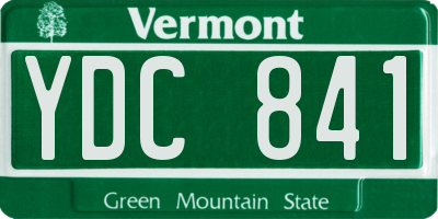 VT license plate YDC841