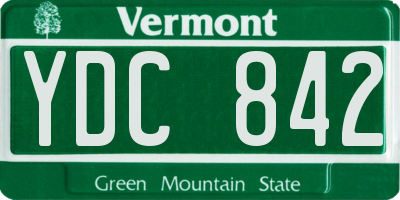 VT license plate YDC842