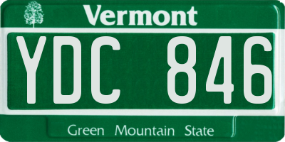 VT license plate YDC846