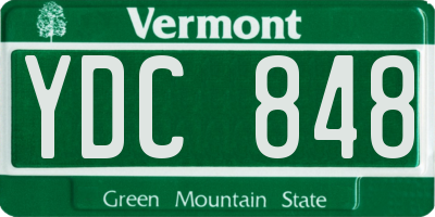 VT license plate YDC848