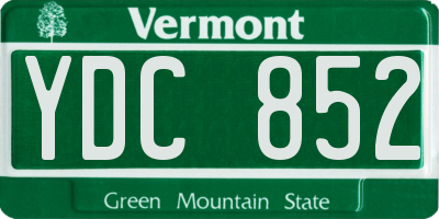 VT license plate YDC852
