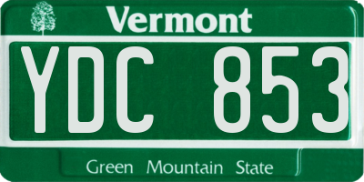 VT license plate YDC853