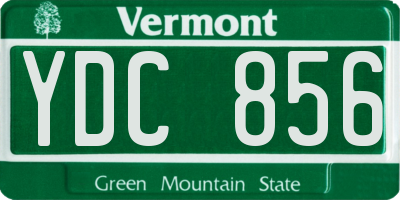 VT license plate YDC856