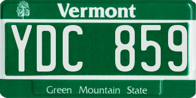 VT license plate YDC859