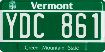 VT license plate YDC861