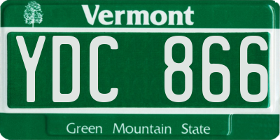 VT license plate YDC866