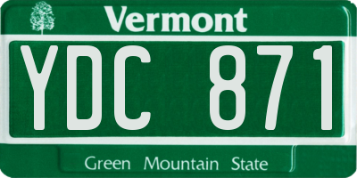VT license plate YDC871