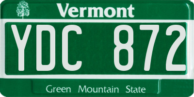 VT license plate YDC872