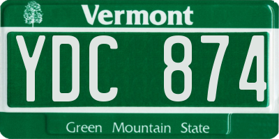 VT license plate YDC874