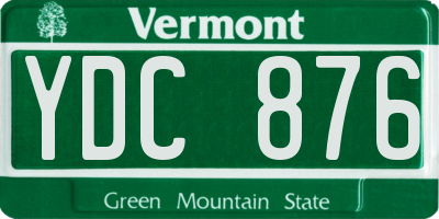 VT license plate YDC876