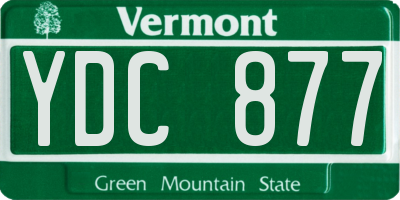 VT license plate YDC877
