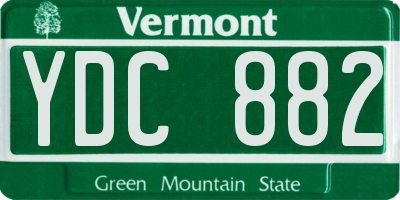 VT license plate YDC882