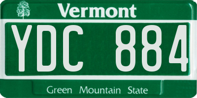 VT license plate YDC884