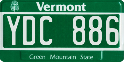 VT license plate YDC886