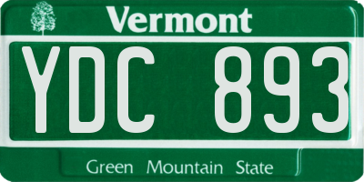 VT license plate YDC893