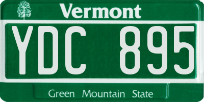 VT license plate YDC895