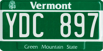 VT license plate YDC897