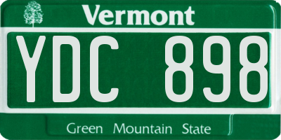 VT license plate YDC898
