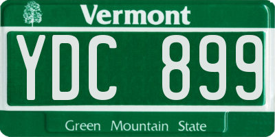VT license plate YDC899