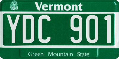 VT license plate YDC901