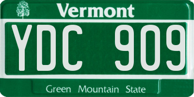VT license plate YDC909