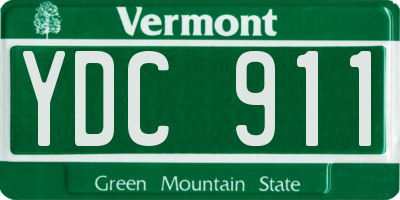 VT license plate YDC911
