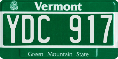 VT license plate YDC917